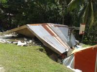 A disaster caused by earthquake