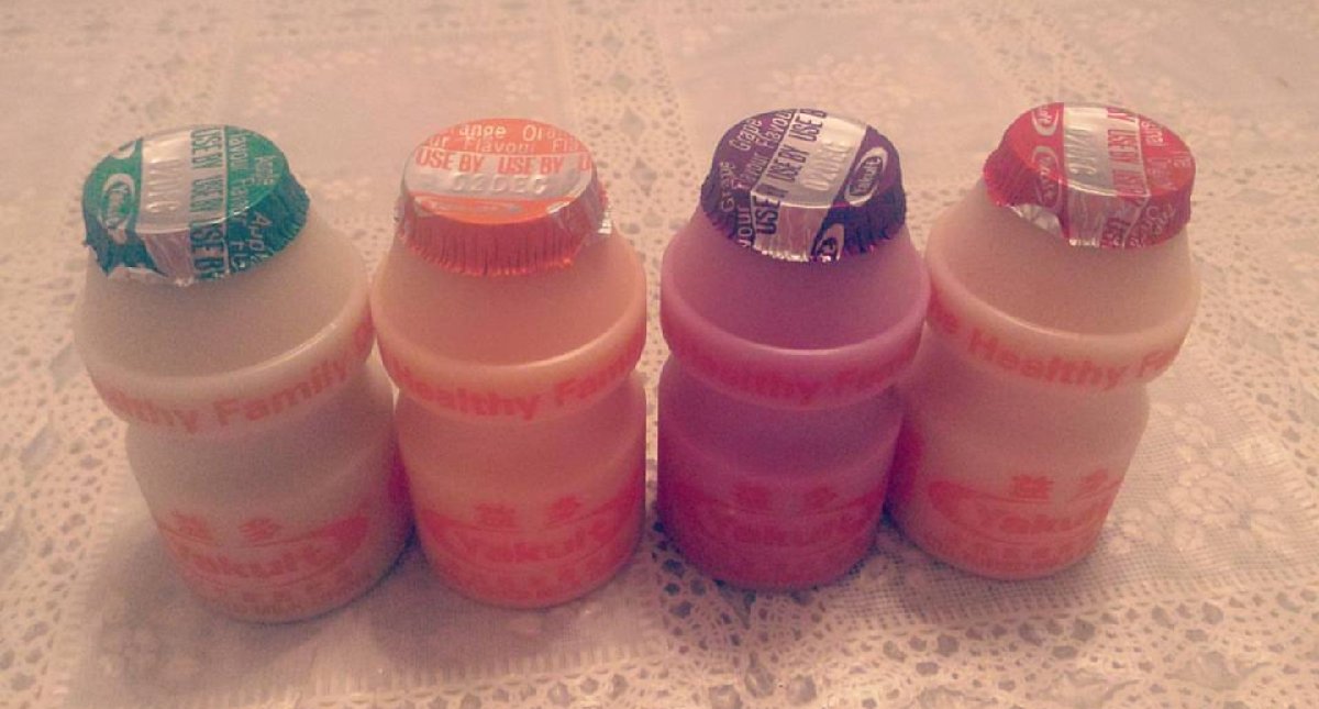 Flavored Yakult #Apple #Orange #Grapes #Original