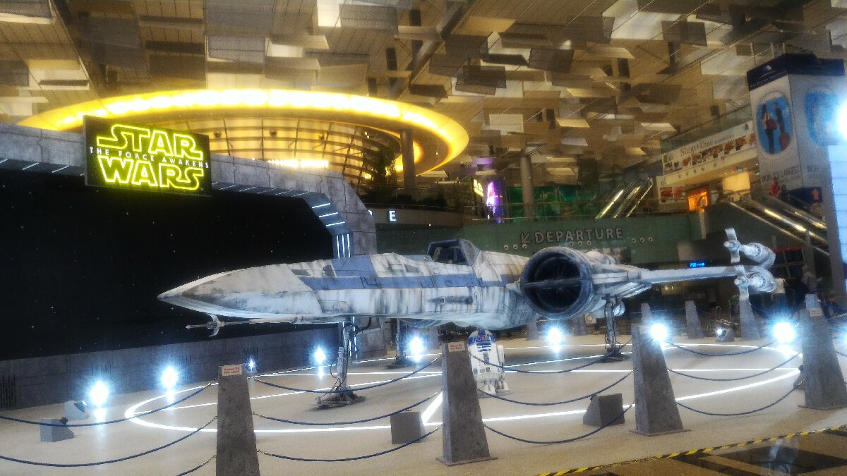 The force is yours Starwars at Changi Airport