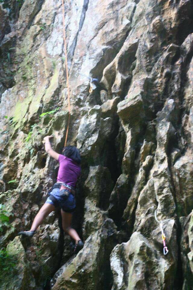 rock climbing
