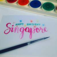 #calligraphy Majulah Singapura