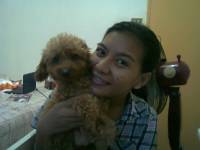 with Pomi the poodle