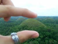 holding the chocolate hills