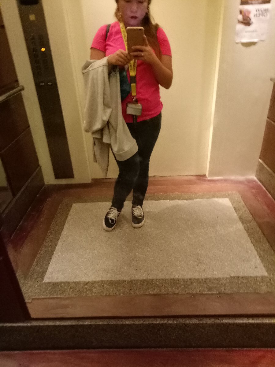 That mandatory elevator selfie. #lastshift