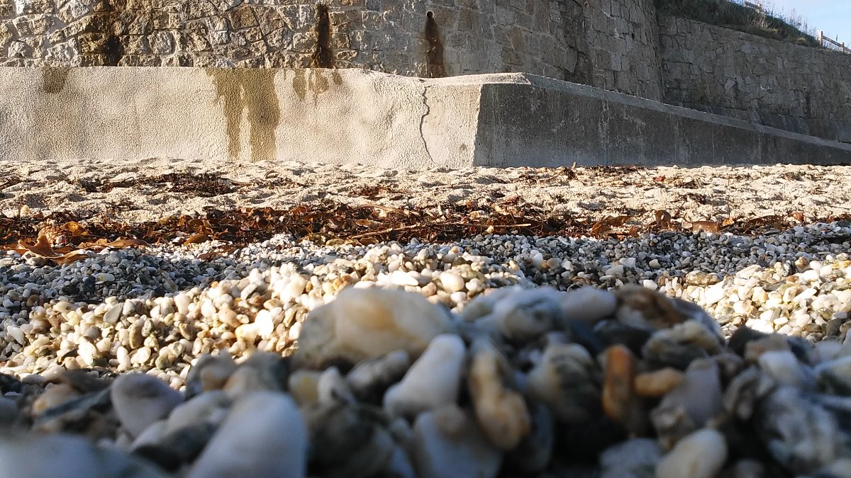 beach, sand, sun, landscape, stones