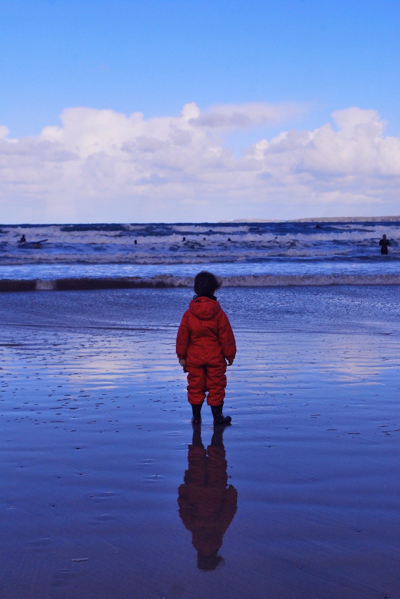 girl, sea