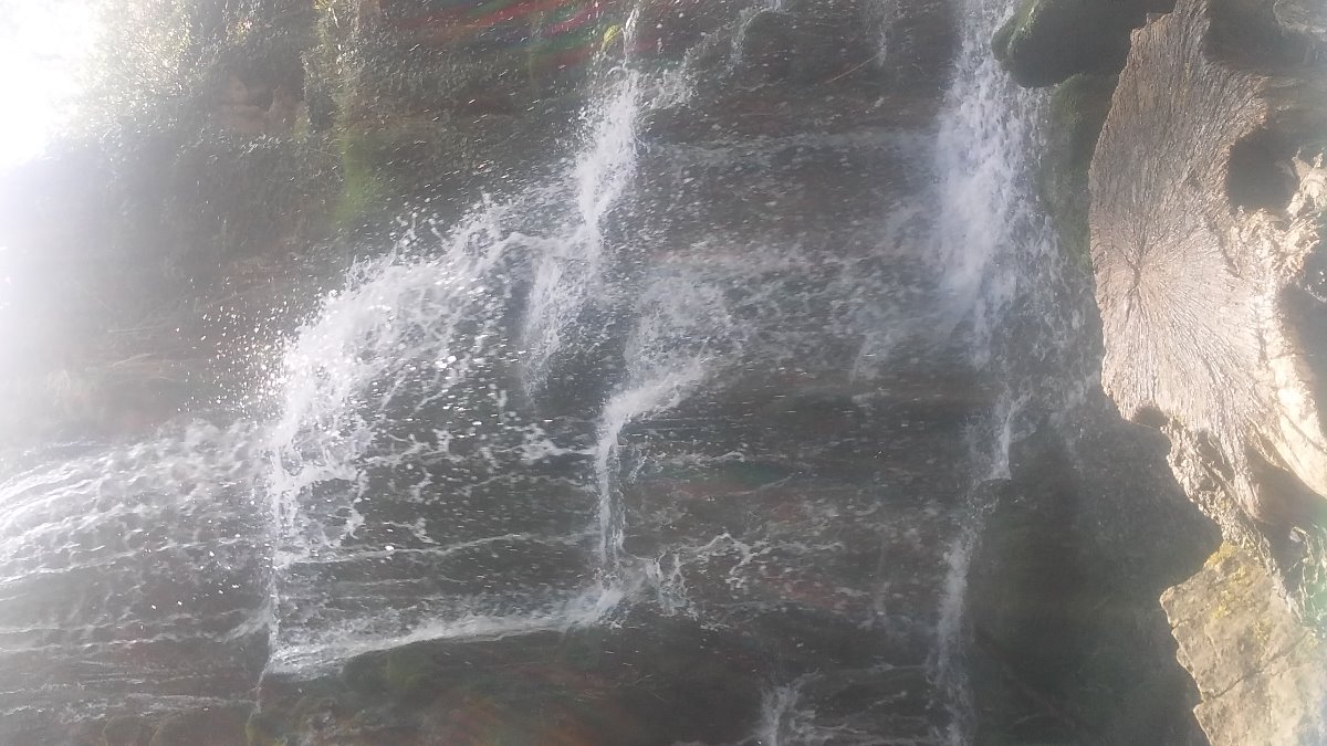 waterfall, water, fall, wet