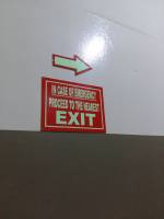 Exit, signage, emergency