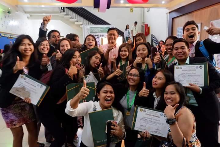 Friends and classmates, after research defense