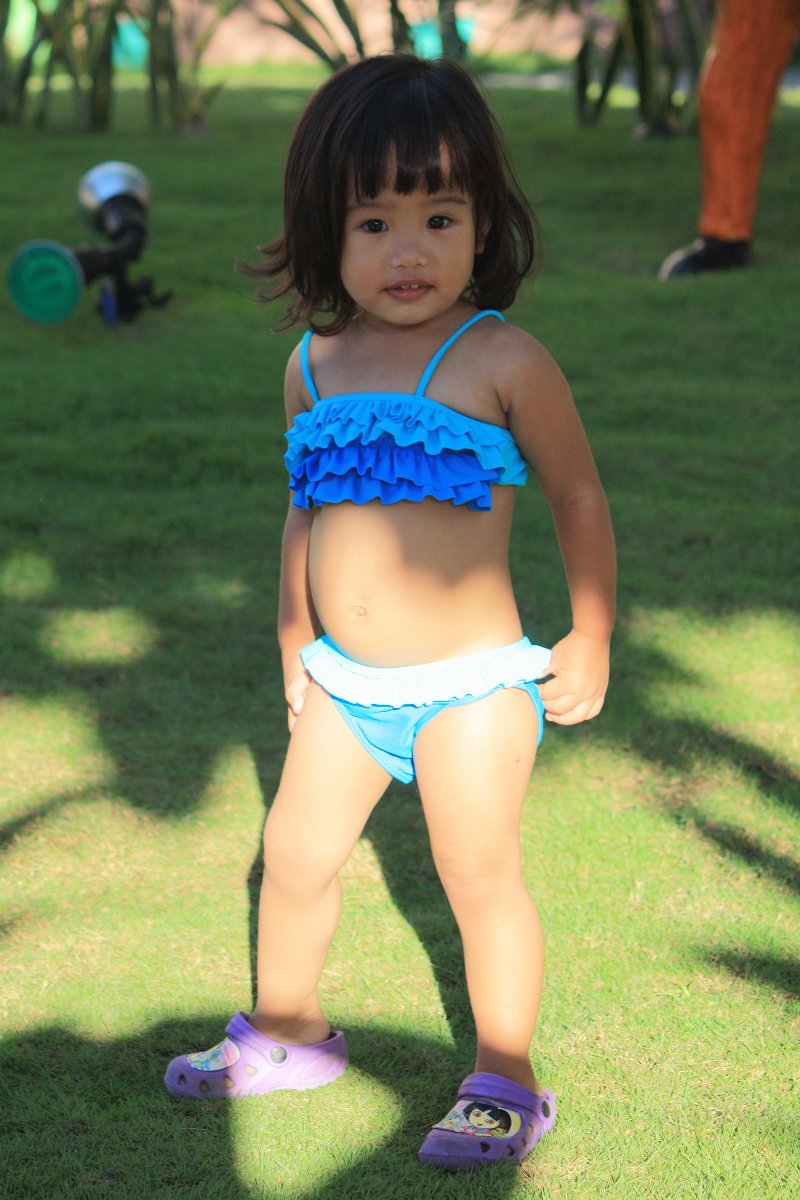 Little sis with her bikini
