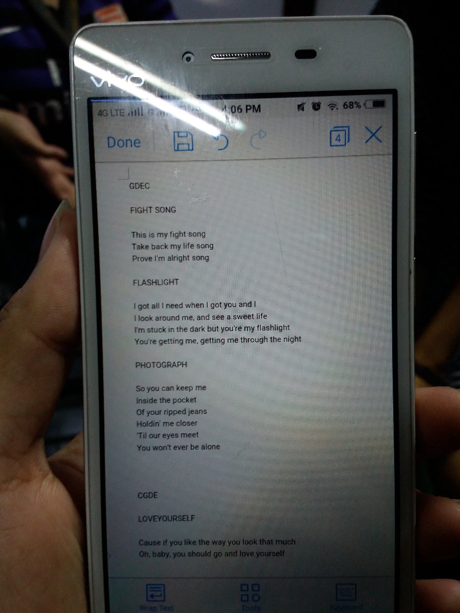 Lyrics for practice