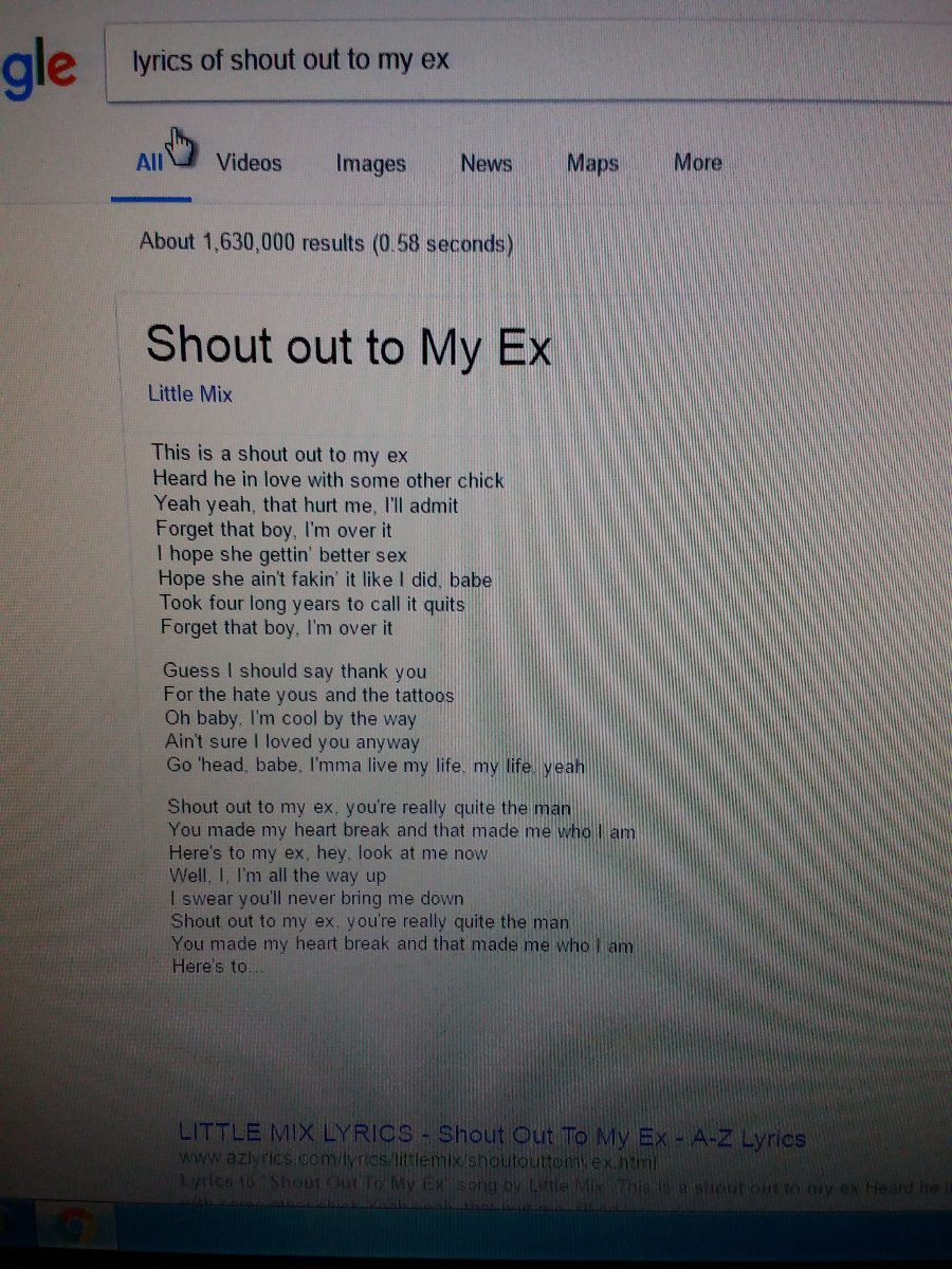 Shout out to my ex