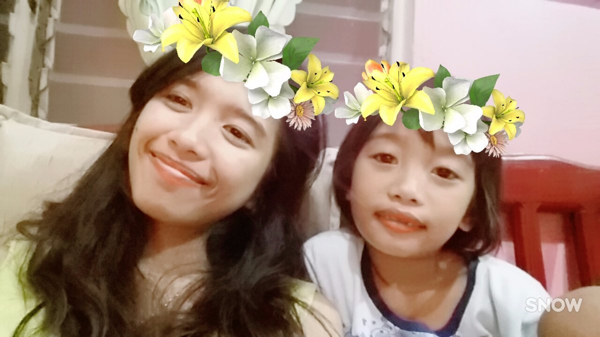 Snow , with little sis