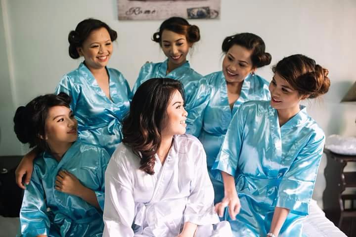 The bride and the bridesmaid, ate melanies wedding celebration