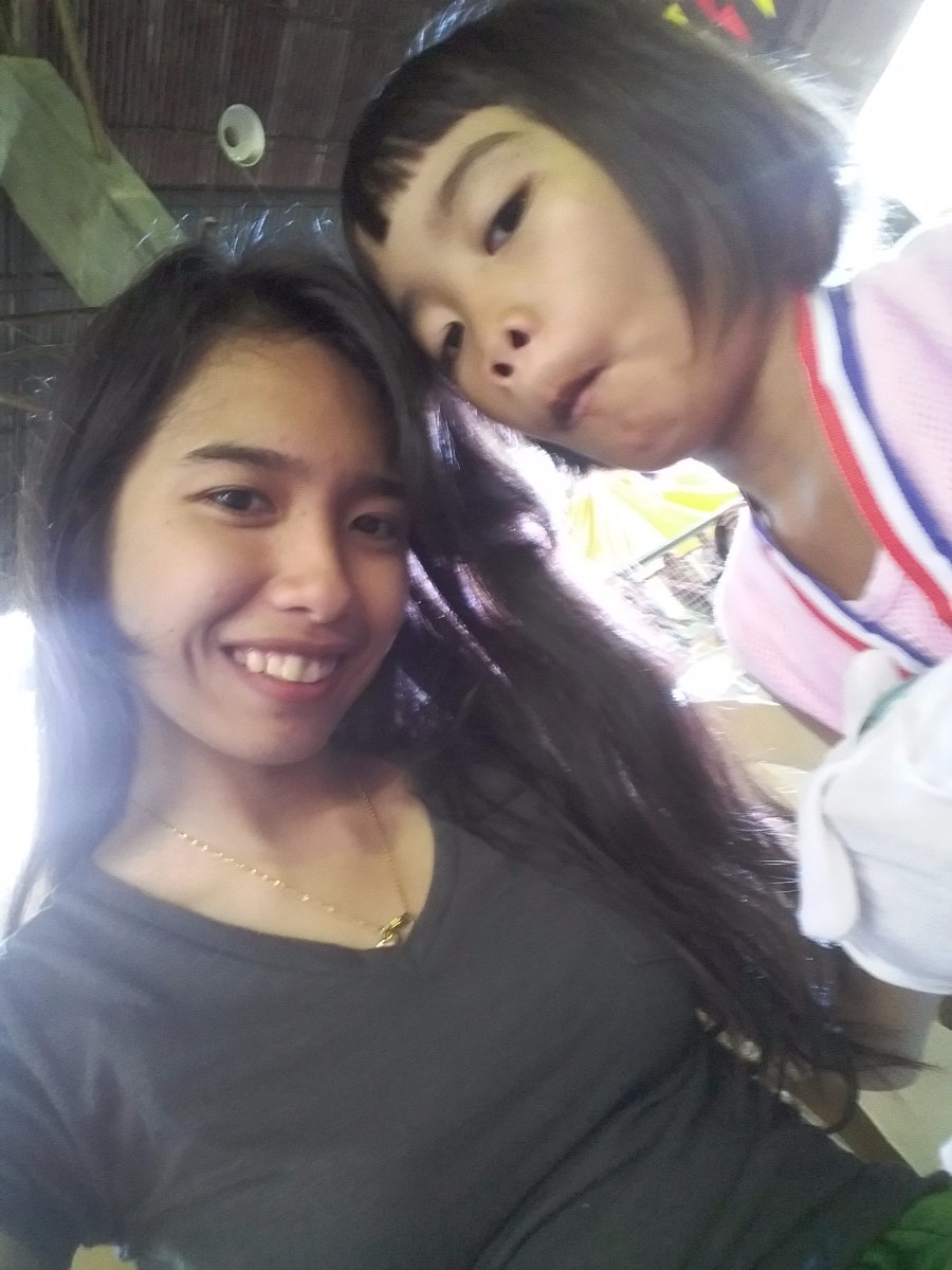 With my sissy 