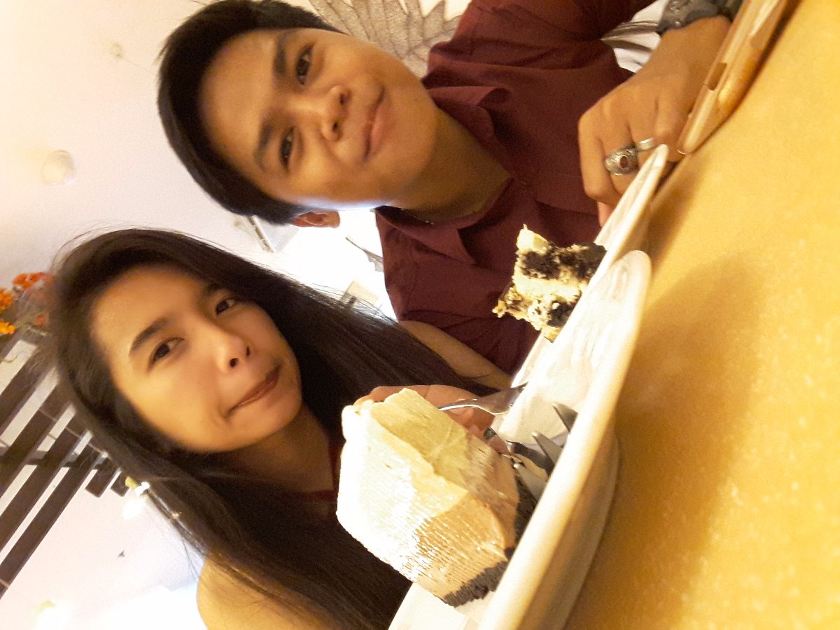 cake tasting, with babe , @leonas