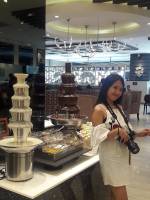 Chocolate fondue, strawberry fondue, soo love