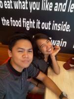 With babe, lunch out