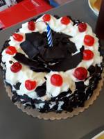 black forest cake , baes birthday