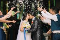 ate Melanies Wedding, wedding kiss, celebration of new beginning