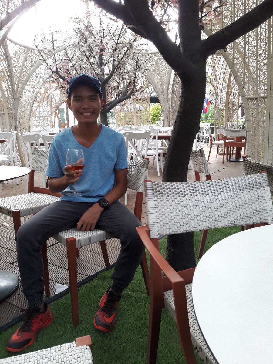 wine , with little bro, @lavie