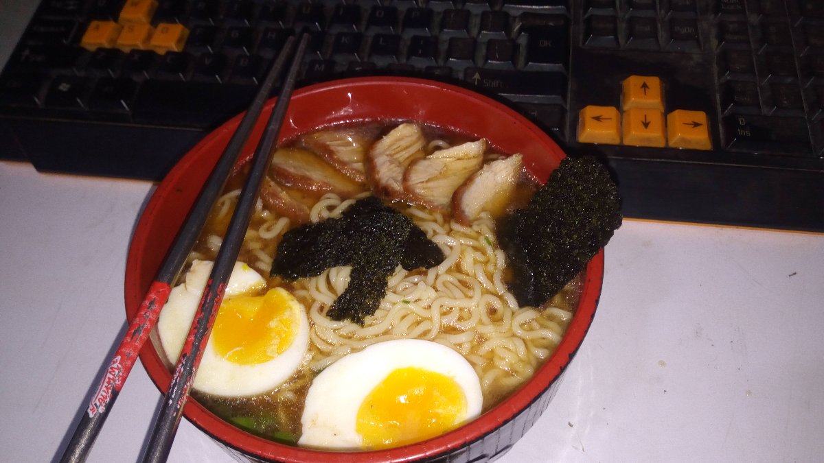 ramen, egg, noodles, seaweeds, beef, chopsticks, bowl, delicious, oishi