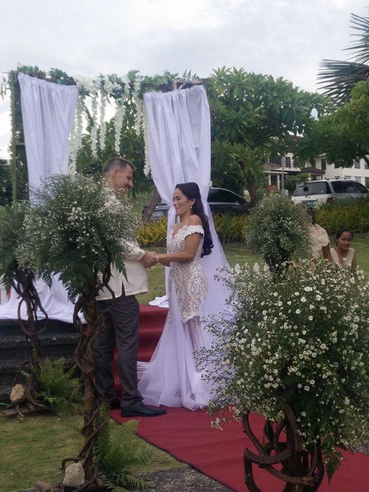 The bride and groom