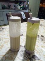 Avocado banana and Mango banana smoothies