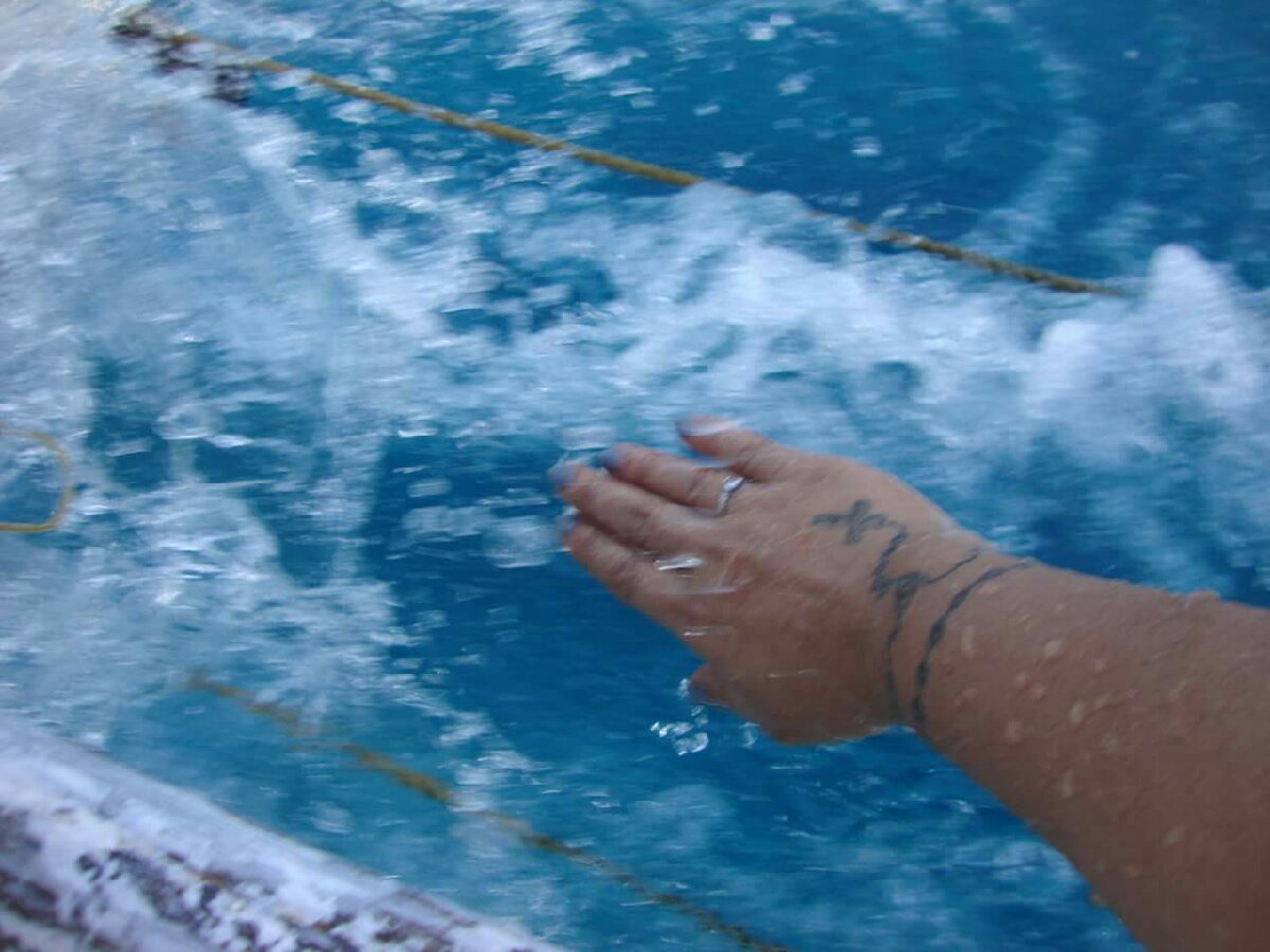 touch the water