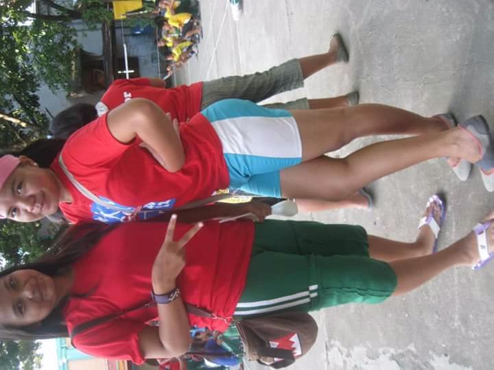 Red team, parade, tournament, friends, classmates