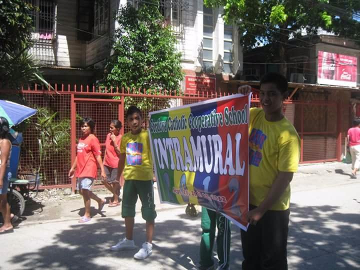 Red team, parade, tournament, friends, classmates