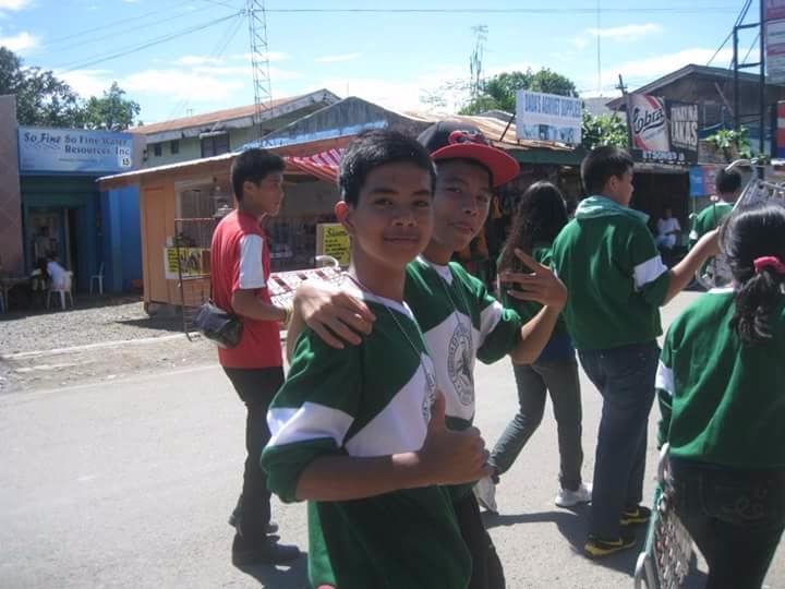 Red team, parade, tournament, friends, classmates