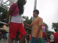 Red team, parade, tournament, friends, classmates