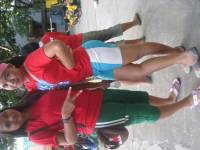 Red team, parade, tournament, friends, classmates