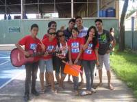 Red team, parade, tournament, friends, classmates
