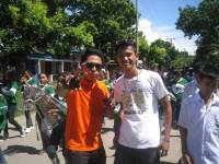Red team, parade, tournament, friends, classmates