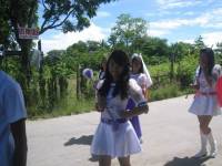 Red team, parade, tournament, friends, classmates