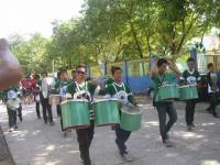 Red team, parade, tournament, friends, classmates