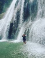 Mommy at the falls , candijay bohol