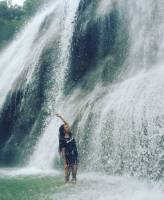 Mommy at the falls , candijay bohol
