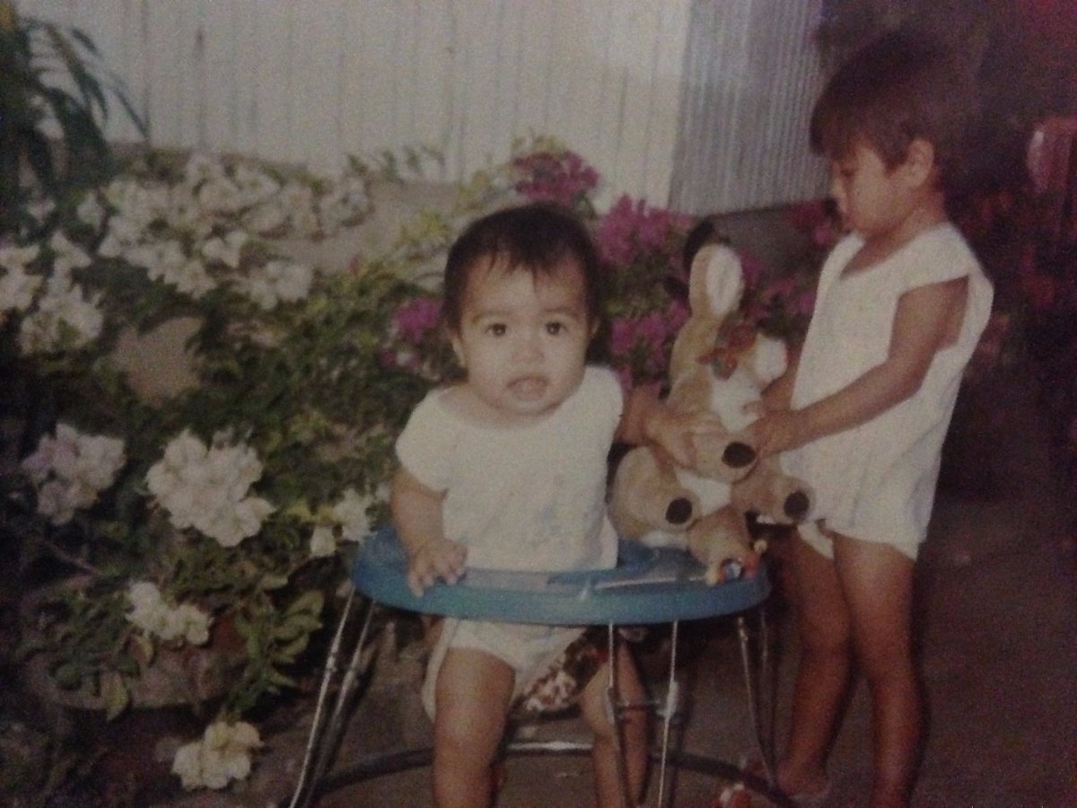 throwback moments with sister