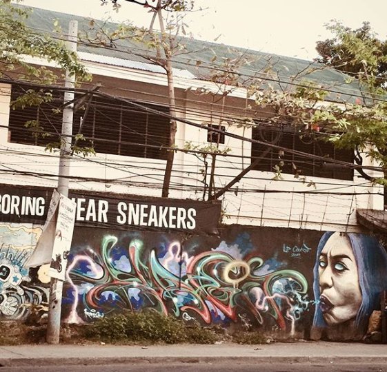 Appreciating the morning street.