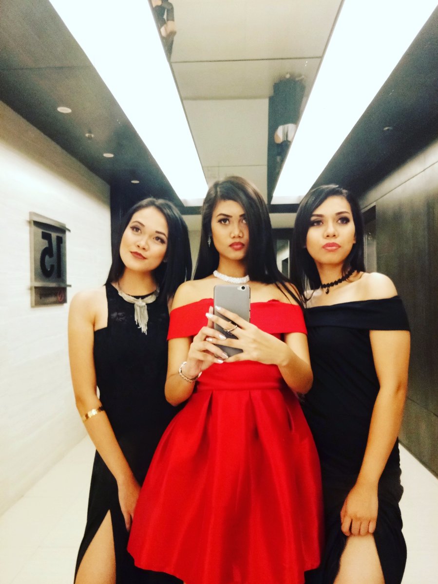 Classy and fabulous, girlfriends, so much love for these two, missing them, acquaintance party
