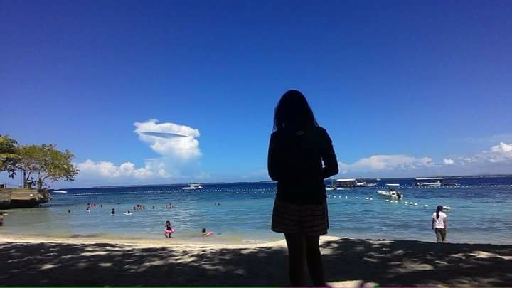 The girl in black silhouette