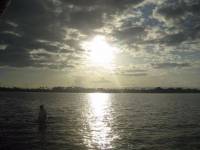 sunsets, silhouette, golden sky