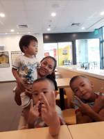 Kiddos eating McDo