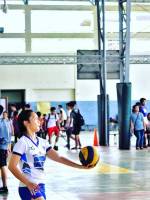 Serve strong, volleyball