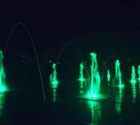 Fountain lights, green