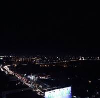 Overlooking the city city lights perfect night just love