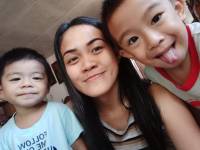 With the baby boys 